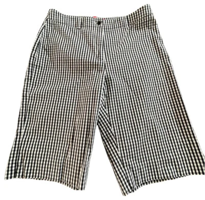 Bermudas para mujer golf atléticas talla 8 marca AK Anne Klein negras a cuadros Foto 1 de 4