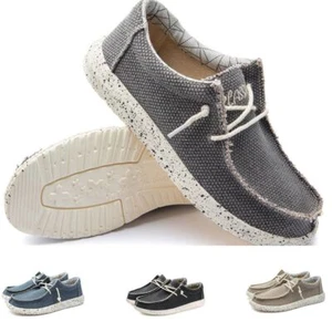Hey Dude Wally Sox Stone Lightweight Slip On Men's Casual Shoes UK - Picture 1 of 20