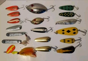Vintage EPPINGER DEVLE DOG Dardevle Casting Spoons Fishing Lures Mixed Lot Of 18 - Picture 1 of 16