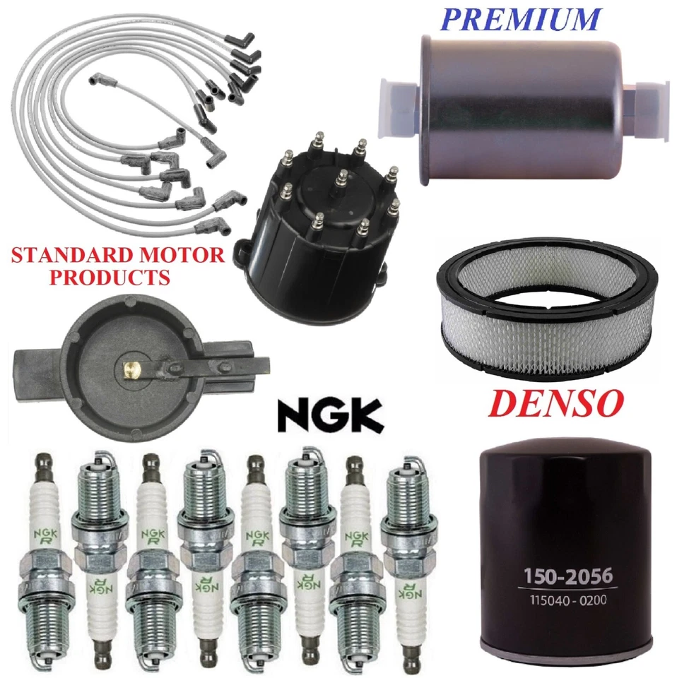 Tune Up Kit Filters Cap Wire Spark Plugs For GMC R3500 V8 5.7L 1987-1991 - Image 1 of 1