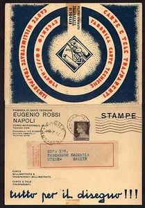 CARTOLINA PUBBLICITARIA Carte Tecniche Eugenio Rossi Viaggiata 1934 (FG7) - Picture 1 of 1