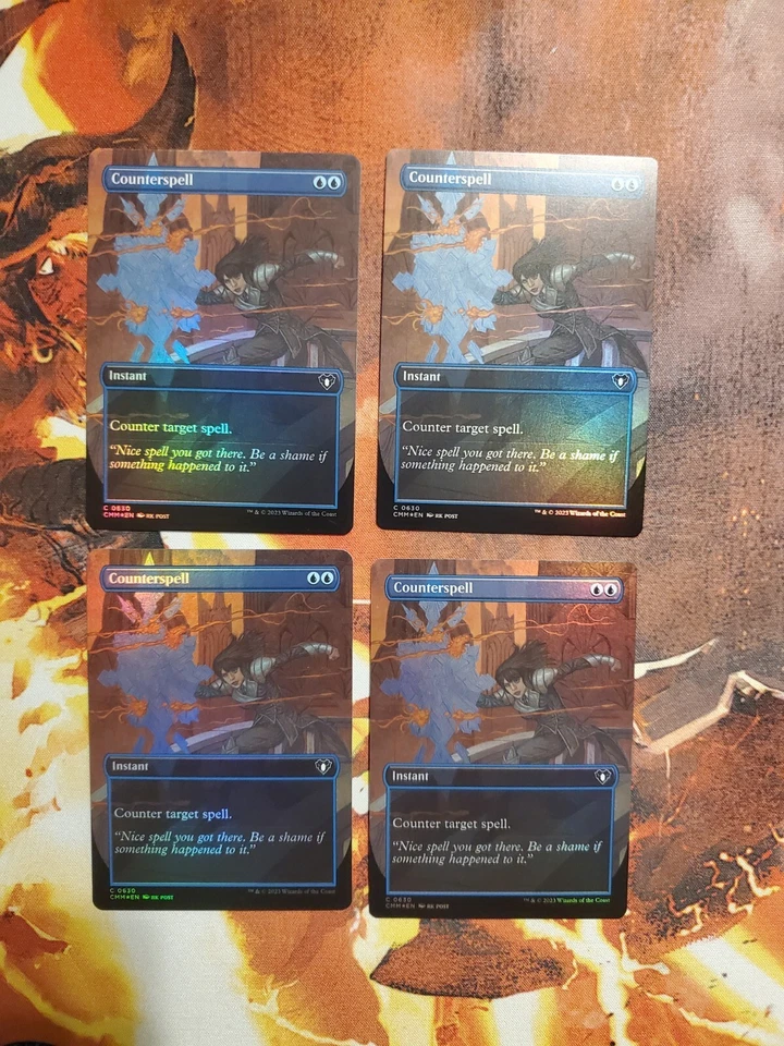 Counterspell x4 - Foil Borderless - Commander Masters - CMM MTG - Image 1 of 1