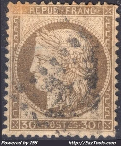 FRANCE CERES IIIEME REPUBLIQUE N° 56 30c BRUN AVEC OBLITERATION  - Picture 1 of 2