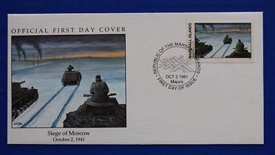 Marshall Islands (285) 1991 WWII: Siege of Moscow Official FDC - Image 1 of 2