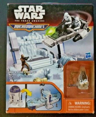 Star War The Force Awakens MicroMachines R2-D2 Chewbacca Snowspeeder Juego SET Foto 1 de 4