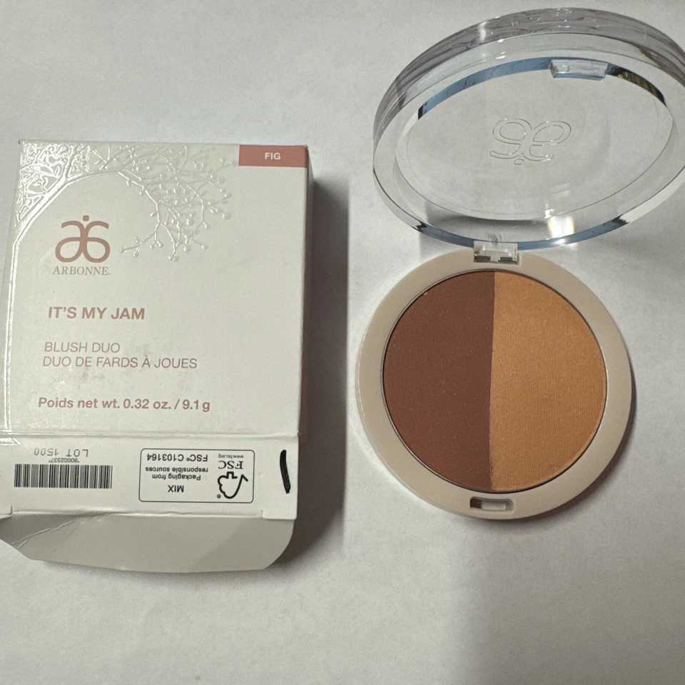 NEW ARBONNE It's My Jam Blush Duo  Blush & Shimmer, FIG 0.32 Oz. Good Deal Pric - Image 1 of 4
