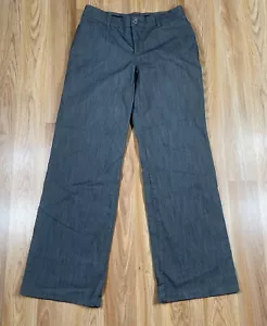 Lee Pants Womens 2 Short Gray Mid Rise Trouser Flex Motion Khaki Chino Slacks - Picture 1 of 16