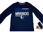 Nba Prime Dallas Mavericks Blue Long Sleeve Youth Shirt Boys Multiple Sizes