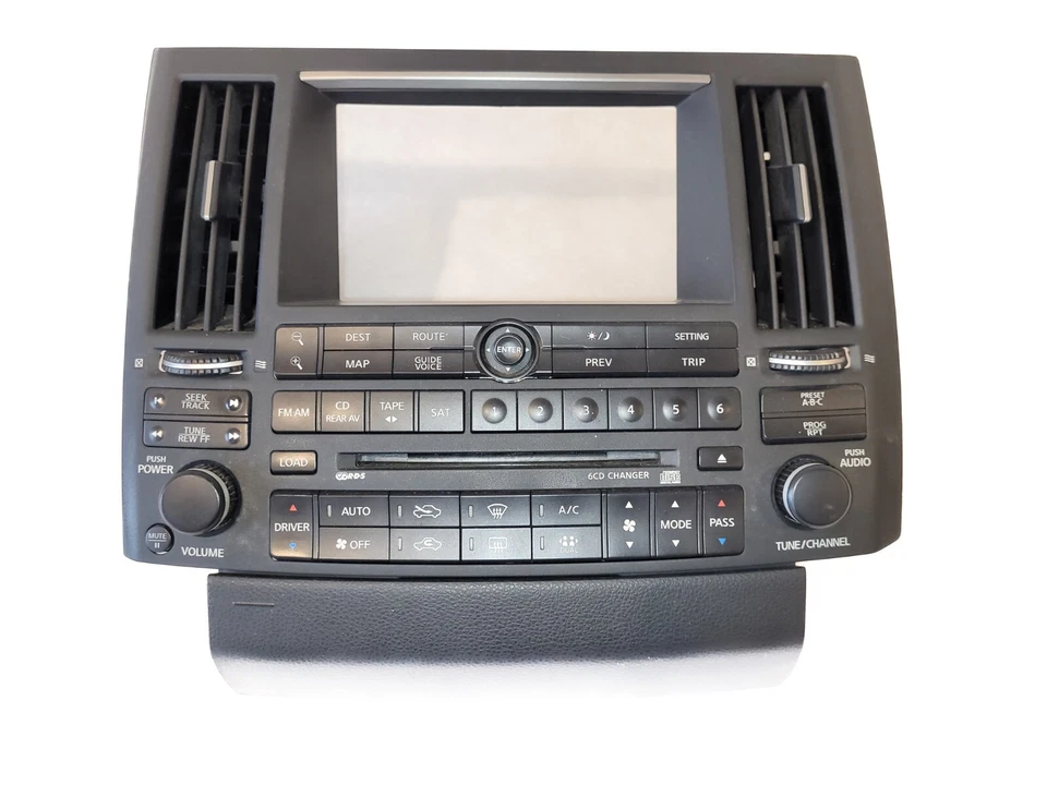 Radio Climate Control Unit Navigation Panel Infiniti FX35, FX45, S50 Foto 1 de 4