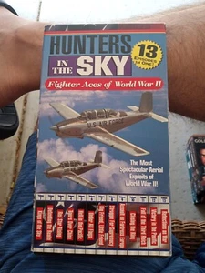 Hunters In The Sky: Fighter Aces Of WW2 13 Episodes In One VHS Tape War Flying  - Picture 1 of 6