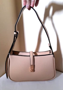 M&S Classic Cream Buttermilk Faux Leather Shoulder Bag NEW - Picture 1 of 12