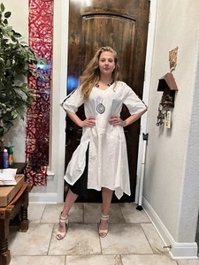 SALE!!!! Dolares Plus asymmetrisches Kleid, Gr. 16/1 weiß, Made in Turkey - Bild 1 von 5