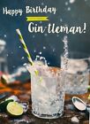Happy Birthday to a true... Gin-tleman! Gin glass lime Card Have a great day