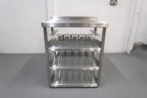 700mm Stainless Steel Modular Glass Shelving Storage Station - Picture 1 of 4