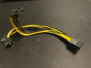 JacobsParts PCI Express Power Splitter Cable (PCIEPWR-K-5PK) TESTED WORKING - Picture 1 of 1