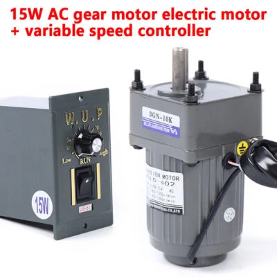 110v Gear Motor Electric Motor Variable Speed Controller 1:10 125rpm - Image 1 of 4