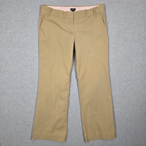 J Crew Size 14 City Fit Khaki Stretch Bootcut Chino Mid Rise Twill Dress Pants  - Picture 1 of 15