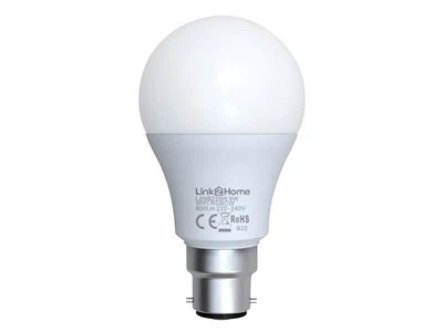 Link2Home - Mentol LED Wi-Fi BC (B22) Opal GLS Dimmable, Putih + RGB 800 lm 9W - Image 1 of 3