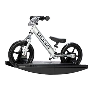 Strider 12” Pro Silver Balance Bike + Rocking Base Kids 6mo-4yr - Picture 1 of 8