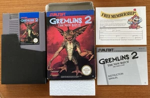 NES ~ GREMLINS 2 ~ Nintendo NES-2Z-UKV Game Cart + Sleeve + Inst + BOXED Pal A - Picture 1 of 24