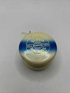 Vintage Tim Kuhn Sleep Machine Painted Wooden yo-yo Butterfly Ball Bearing Boxed - Picture 1 of 6