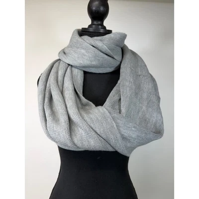 Calvin Klein Bufanda Infinita Tejida Para Mujer Gris Claro Cuello Calentador Envoltura Foto 1 de 3