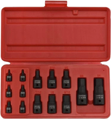 01142B Allen Bit Socket Set | 14 Piece | SAE | 3/32” to 3/4" | 1/4", 3/8” and... - Image 1 of 4