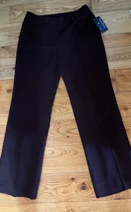 Evan Picone Bordeaux Neu mit Etikett dunkle Schokolade vorne flach mittelhohe Anzughose Größe 6P - Bild 1 von 4