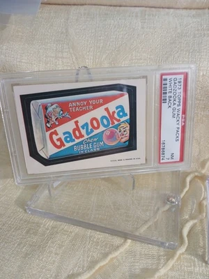 1973 Topps Wacky Packs 1st Series Gadzooka Gum PSA 7 NM WHITE BACK VERY NICE  - Image 1 of 4