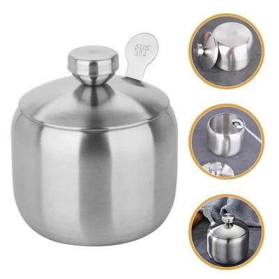  Contenitori Per Spezie Coperchio Portacondimenti in Acciaio Inox - Immagine 1 di 4