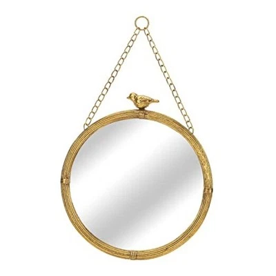  Espejos colgantes pequeños decorativos de 11 pulgadas vintage redondos 17,9" L x 11,2" W dorados Foto 1 de 4