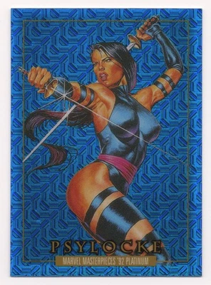 2025 Skybox Marvel Masterpieces 92 Platinum PSYLOCKE #65 Blue Traxx Parallel - Image 1 of 2