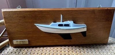 Half Hull Model SY ACHAT GELTING-MOLE Vintage 1993 Wood Art  Werner Baltics - Image 1 of 4