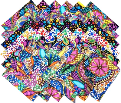 CARNIVALE from QT Fabrics - (36) 6.5" fabric squares set - Image 1 of 4