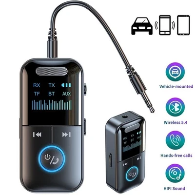 4 in1 Bluetooth Audio Adapter Wireless Receiver Transmitter 3.5mm Aux MP3 Player - Image 1 of 4
