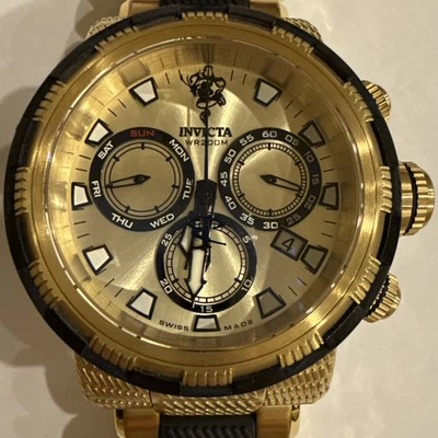 Relógio masculino Invicta Sea Base #17999 48mm tom dourado/preto - Veja a descrição - Imagem 1 de 4