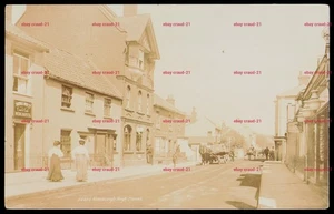 ALDEBURGH High Street Suffolk Old Real Photo Postcard Cart People - Picture 1 of 2