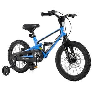 16 Inch Children Bicycle w/ Training Wheels & Double Disc Brakes Adjustable Seat - Picture 1 of 8