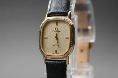VINTAGE OMEGA De Ville Cal.1387 Gold Octagon Push Crown Quartz Damenuhr JAPAN - Bild 1 von 4