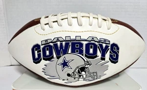 The Dallas Cowboys Football Ball White Vintage 1998 NFL Team Rare Embossed  - Picture 1 of 4