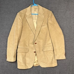 True Vintage 70s Levi Strauss Tailored Classics Tan Corduroy Western Blazer 40R - Picture 1 of 12
