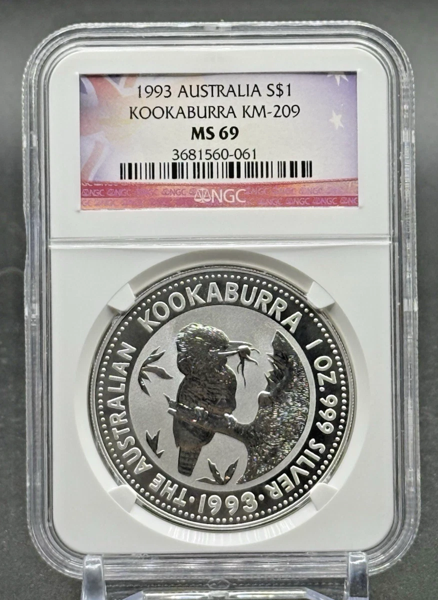 Australian Kookaburra MS 69 Silver Bullion Coins for sale | eBay