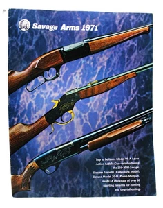 SAVAGE ARMS SPORTING FIREARMS HUNTING RIFLES ADVERTISING  CATALOG 1971 VINTAGE - Picture 1 of 8