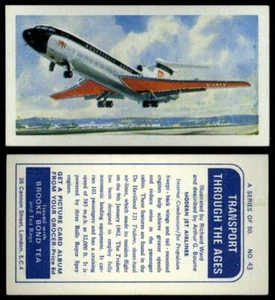 Modern Jet Airliner #43 Transport Through The Ages 1966 Brooke Bond Card - Picture 1 of 1