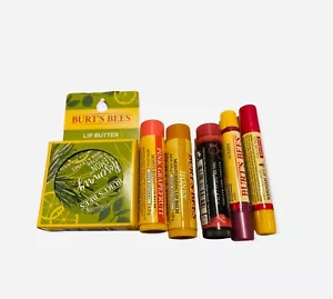 6 piezas Cuidado de labios Burt's Bee pomelo rosa, miel, hibisco, sandía, ruibarbo, rosa - Imagen 1 de 4