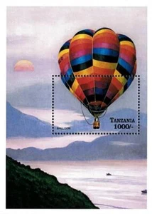 TANZANIA 1998 Balloons s/s MNH ** AVIATION, TRANSPORT - Picture 1 of 1
