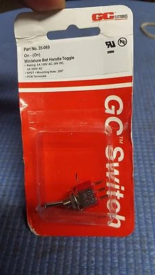 Interruptor GC Miniatura Mango de Murciélago Palanca Parte No. 35-014 Foto 1 de 3