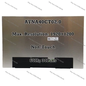 ATNA40CT02-0 14.0" 1920×1200 30 Pins 60Hz OLED LCD Écran Remplacer Sans-Tactile - Afbeelding 1 van 4