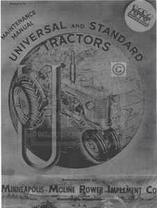 Minneapolis Moline UT UTS UTU Maint Shop Service Manual - Imagen 1 de 1