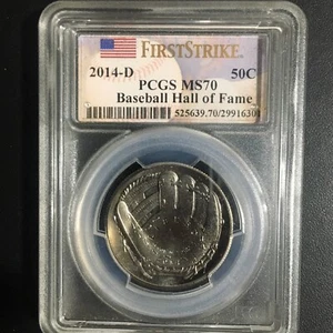 2014-D Baseball Hall of Fame Half Dollar Chicago ANA 2014 NGC MS70 - Picture 1 of 5
